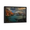 amir kabir dam framed canvas black frame