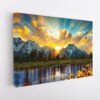 grand teton park stretched canvas