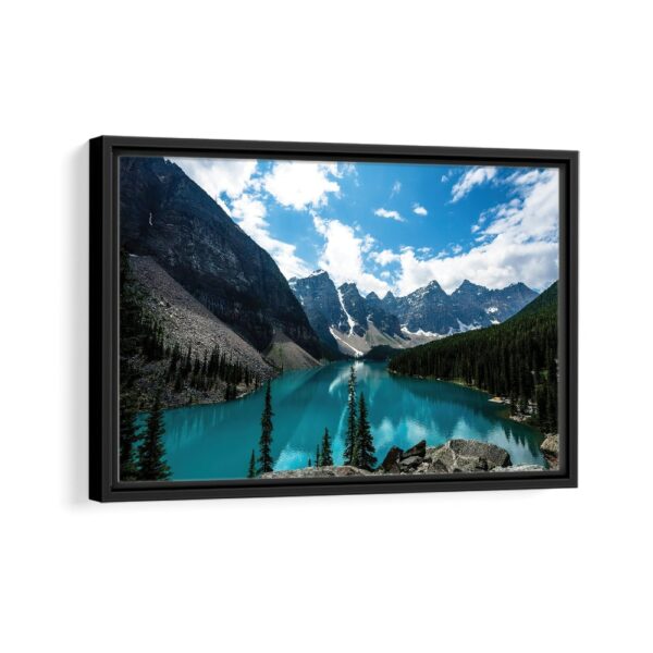 lake louise landscape framed canvas black frame