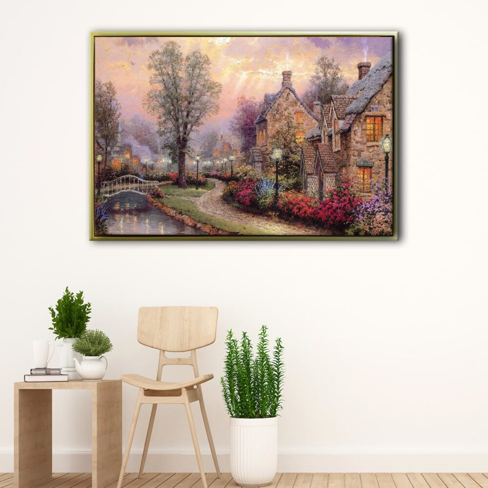 lamplight lane floating frame canvas