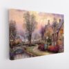 lamplight lane stretched canvas