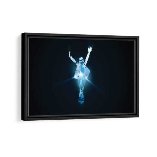 moon walker framed canvas black frame