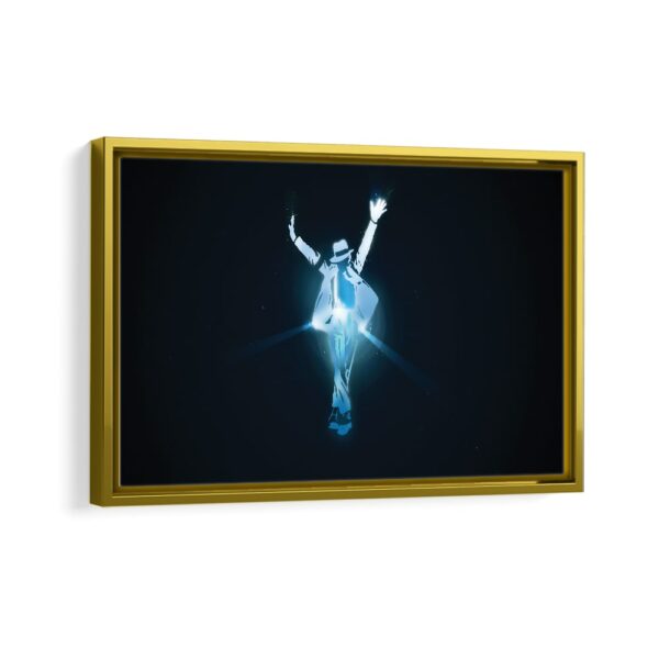 moon walker framed canvas gold frame