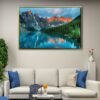 moraine lake floating frame canvas