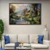 nature s paradise thomas kinkade floating frame canvas