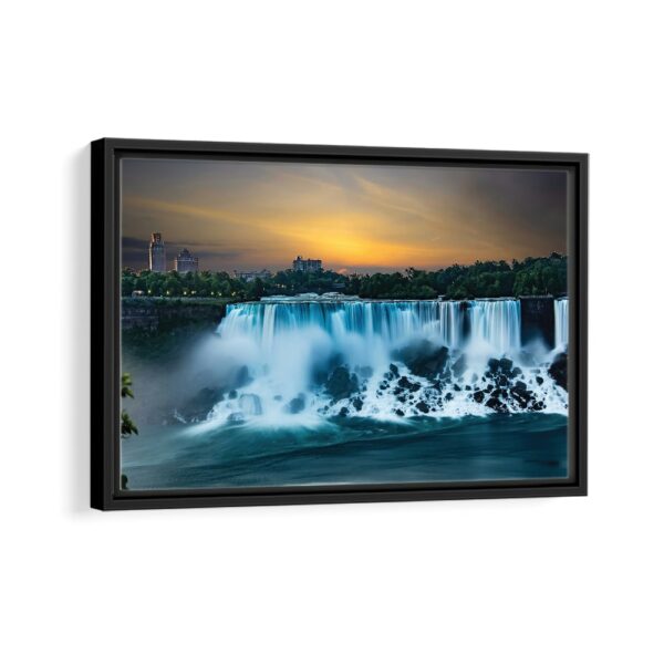 niagara falls framed canvas black frame