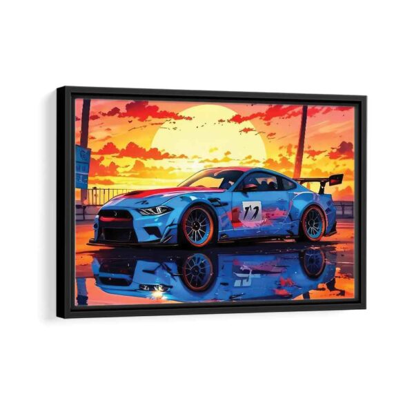 nissan gtr framed canvas black frame