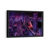 tokyo by night framed canvas black frame