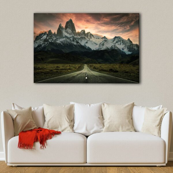 1 panels patagonia mountain road canvas art