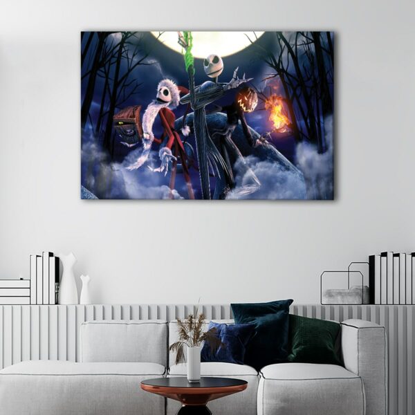 3 panels the nightmare before christmas canvas art