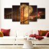 5 panels golden gate bridge canvas art