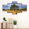 5 panels joshua tree canvas art