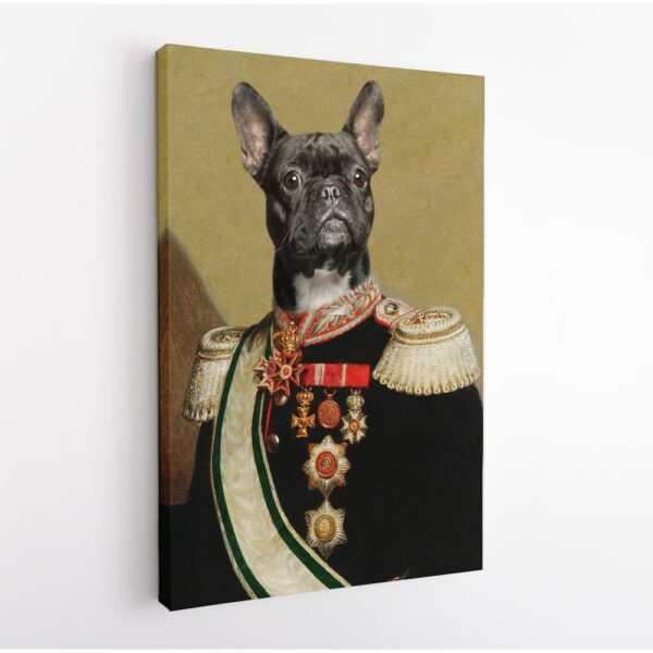 admiral pet portrait canvas