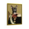 admiral pet portrait framed canvas gold frame