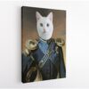 commander pet portrait canvas