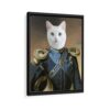 commander pet portrait framed canvas black frame