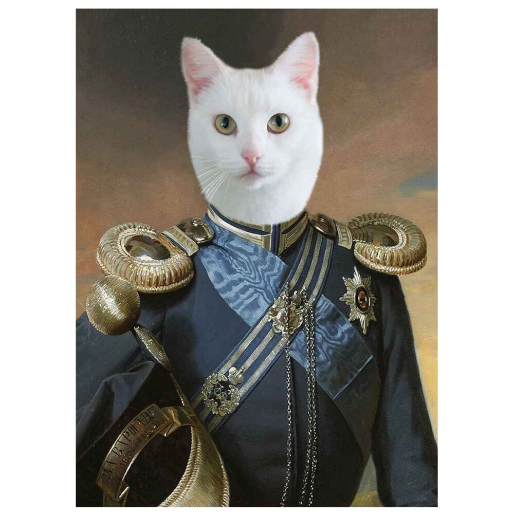 commander pet portrait poster