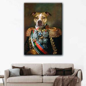 emperor pet portrait canvas art