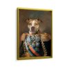 emperor pet portrait framed canvas gold frame