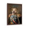 emperor pet portrait framed canvas walnut brown