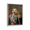 emperor pet portrait framed canvas white frame