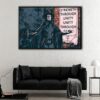 freedom fighter floating frame canvas