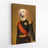 french commander pet portrait canvas