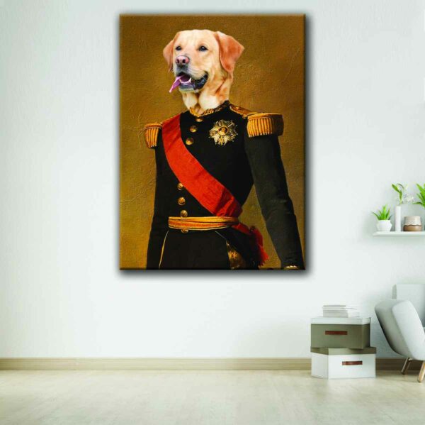 french commander portrait canvas art