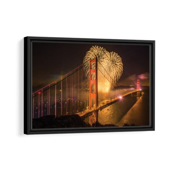 golden gate bridge framed canvas black frame