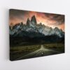 patagonia mountain road stretched canvas