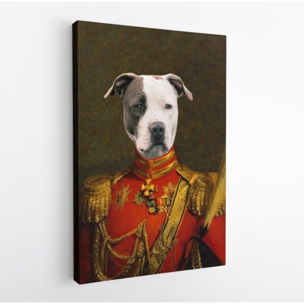 red commander pet portrait canvas