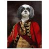 red general pet portrait poster