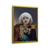 the general pet portrait framed canvas gold frame