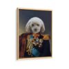 the general pet portrait framed canvas natural beige