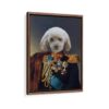 the general pet portrait framed canvas walnut brown