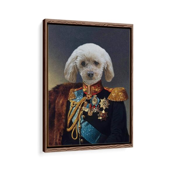 the general pet portrait framed canvas walnut brown