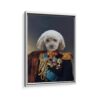 the general pet portrait framed canvas white frame