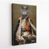 the king pet portrait canvas