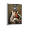 the king pet portrait framed canvas white frame