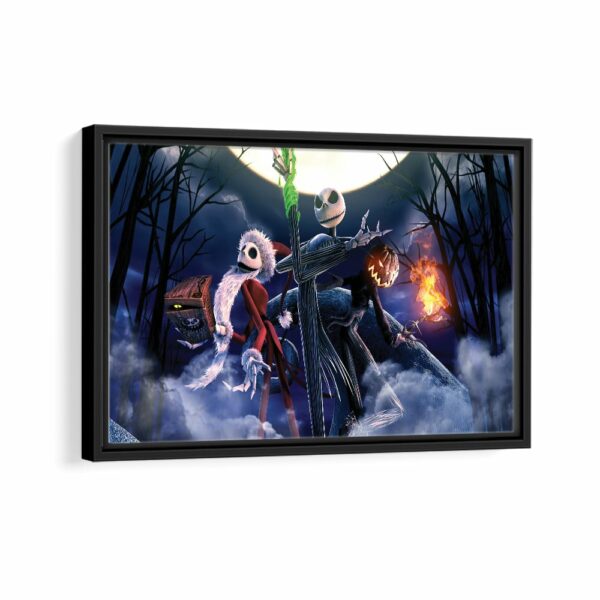 the nightmare before christmas framed canvas black frame