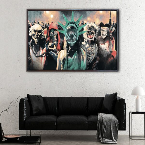 the purge election year floating frame canvas