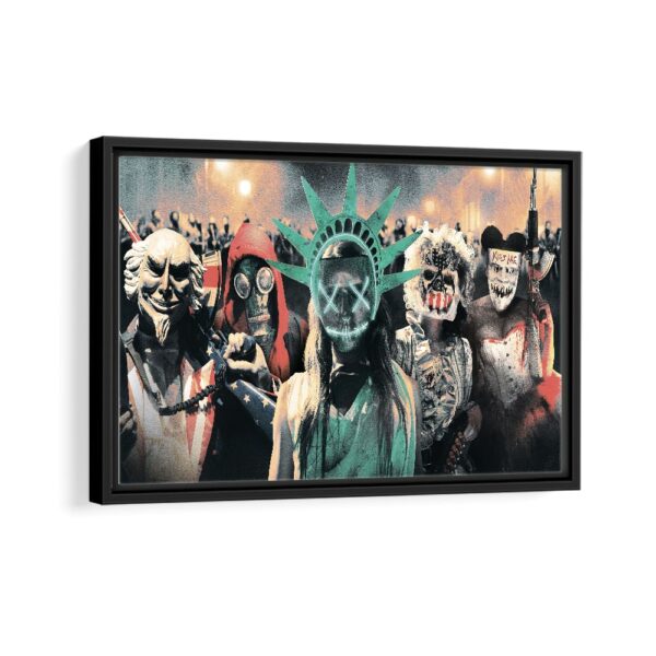 the purge election year framed canvas black frame