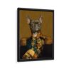 the veteran pet portrait framed canvas black frame