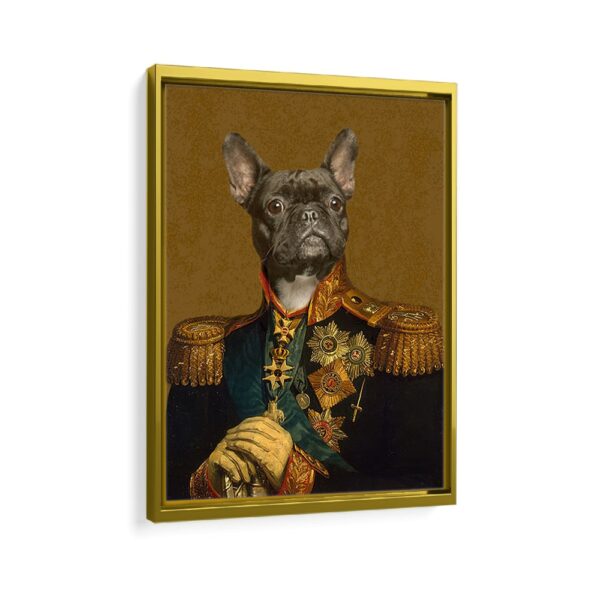 the veteran pet portrait framed canvas gold frame