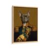 the veteran pet portrait framed canvas natural beige