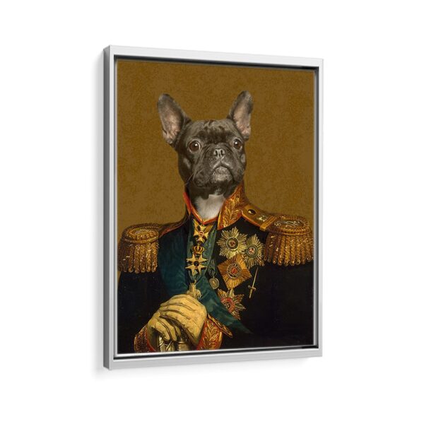 the veteran pet portrait framed canvas white frame