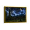 van gogh watching stars framed canvas gold frame