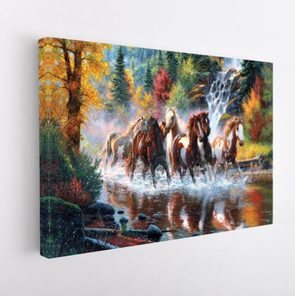 tableau sur toile imprimée chevaux sauvages