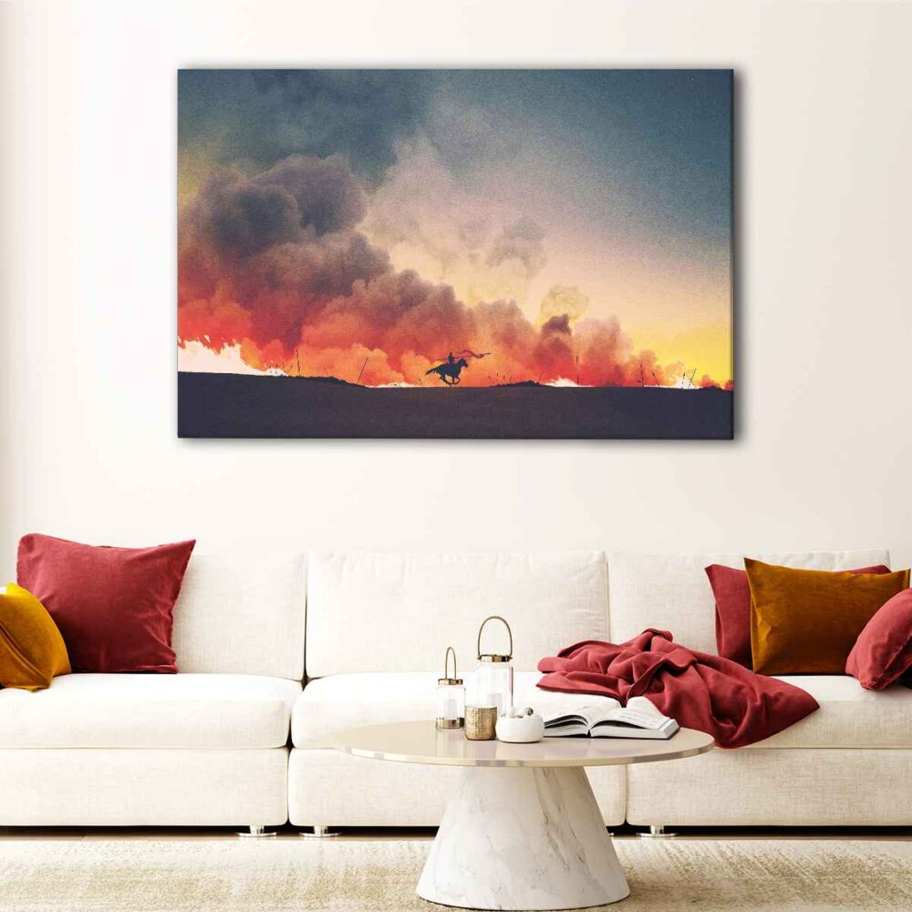 1 panels game of thrones battlefield canvas art