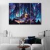 3 panels cosmic ocean canvas art